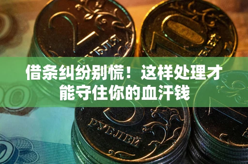 济南借条纠纷别慌!这样处理才能守住你的血汗钱 济南借条纠纷别慌!这样处理才能守住你的血汗钱