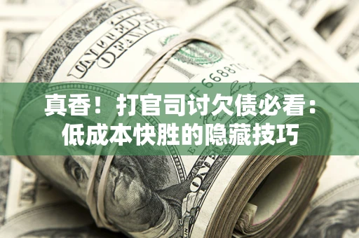 济南真香!打官司讨欠债必看:低成本快胜的隐藏技巧 济南真香!打官司讨欠债必看:低成本快胜的隐藏技巧